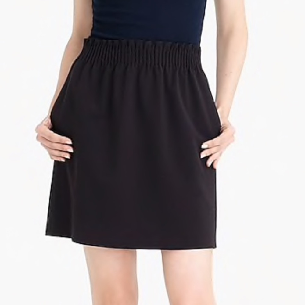 Jcrew black wool skirt